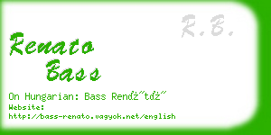 renato bass business card